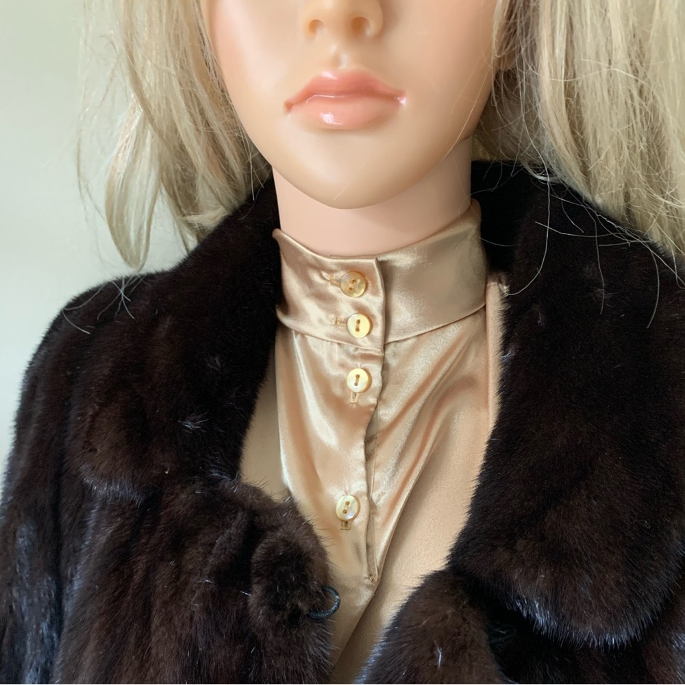 Mink Vintage Mary McFadden Full Length Mink Coat The Fur Vault New York City - Picture 6 of 17